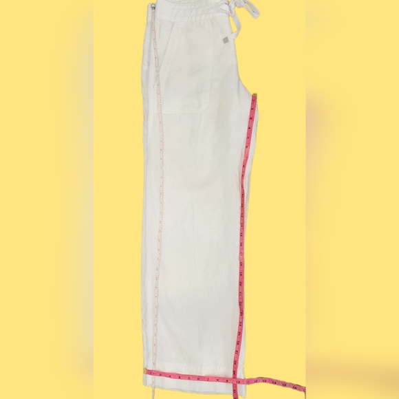 Ralph Lauren, White Linen, wide leg pants. Size 6 - Picture 9 of 9